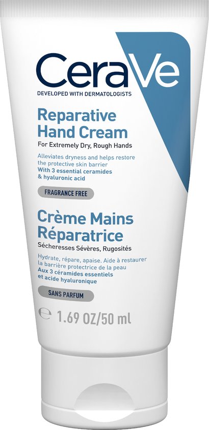 CeraVe Herstellende Handcrème - tegen Droge en Ruwe Handen - 50ml