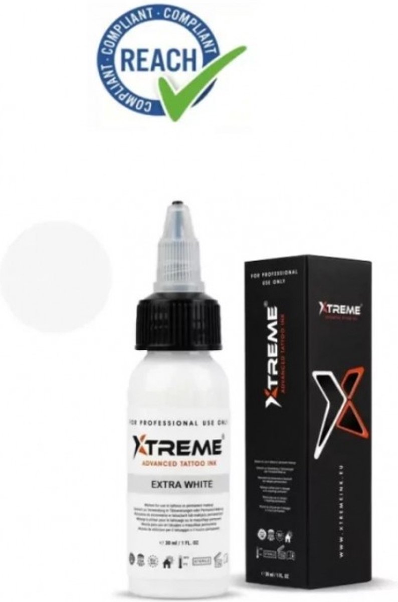 XTreme Ink - Extra White 30ml - Wit Tattoo Inkt