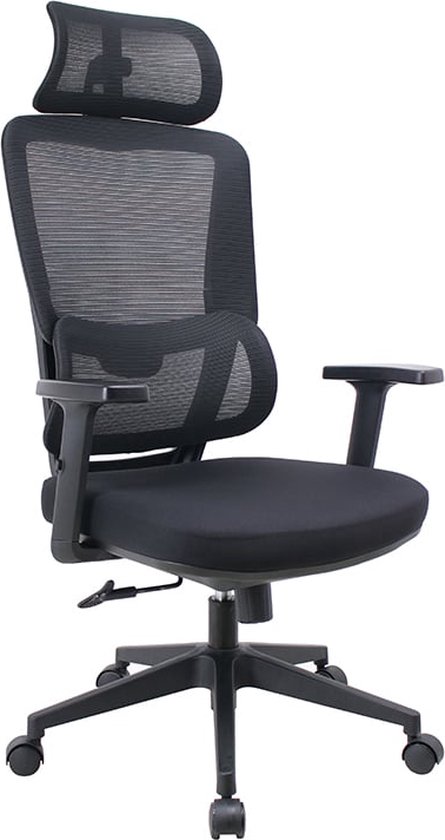 GAME HERO® Ergo G1 Ergonomische Bureaustoel - Bureaustoel voor Volwassenen - 150KG - Zwart