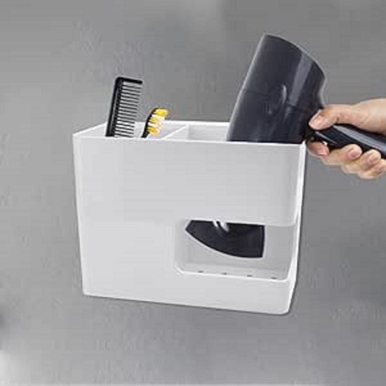 TWIZIUAO Haardroger Houder Haaraccessoires Organizer Wandmontage Badkamer Tafel, Roestvrij Haar Tool Organizer Aanrecht Bad Lade voor Haarstyling Gereedschap Opslag en Make Up Organizers