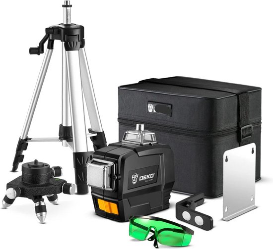 16 Lijns Laserwaterpas, 4D Automatisch Nivellerende Groene 4x360 Kruislijnen Twee Verticale En Horizontale Lijnen Oplaadbare Batterij Afstandsbediening 689536983