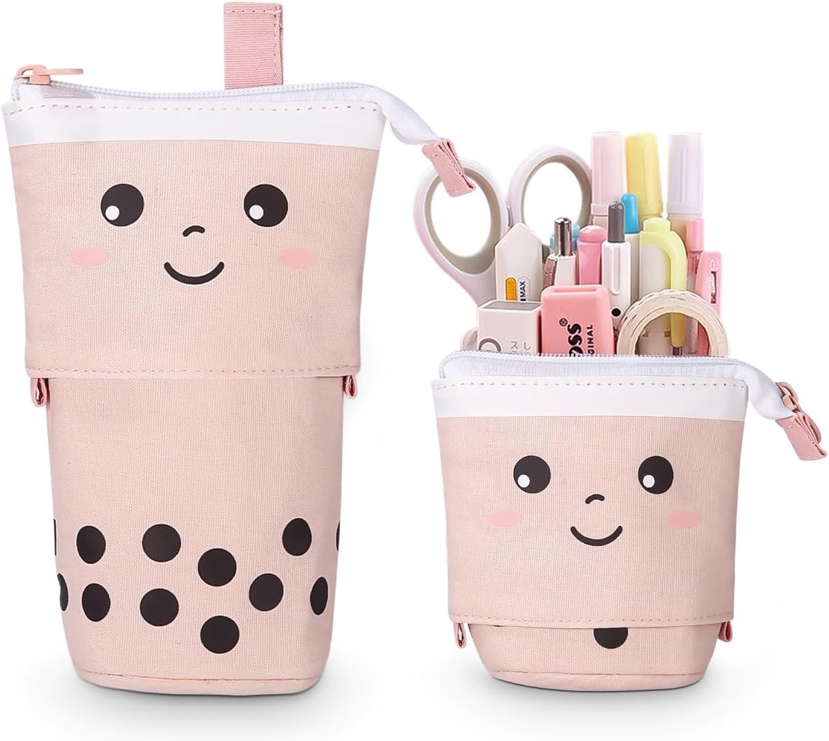 Candala Etui met ritssluiting, telescopisch etui, roze, Etui