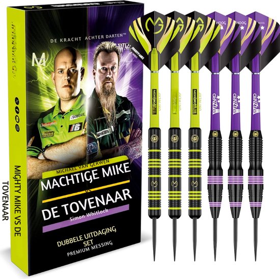 Winmau Simon Whitlock Messing Steeltip Darts Set 22g - Met Vluchten En Schachten