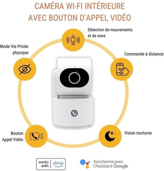 Bewakingscamera - KONYKS - CAMINI CARE 2 - Binnen - Wifi met sirene en video-oproepknop — afbeelding 5
