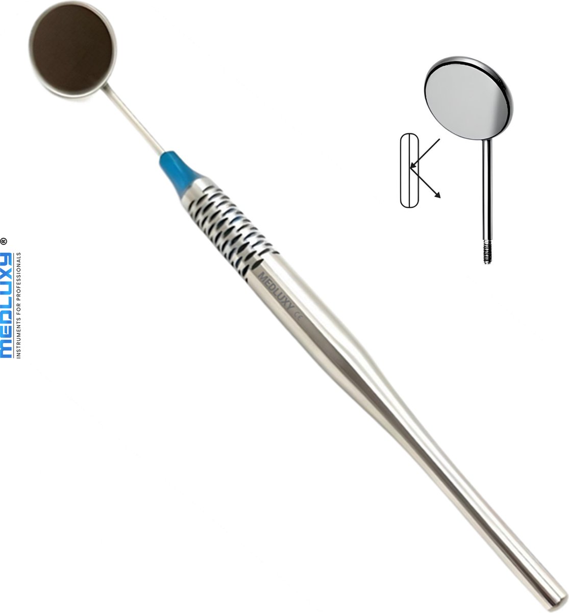 Medluxy - Mondspiegel - [tandarts mondspiegel houder, handvat, mondspiegel handgreep, wimper spiegel]