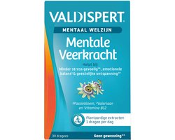 Valdispert Mentale Veerkracht - Valeriaanwortel helpt bij minder stress gevoelig* - Passiebloem voor geestelijke ontspanning* - Geen gewenning** - 30 dragees