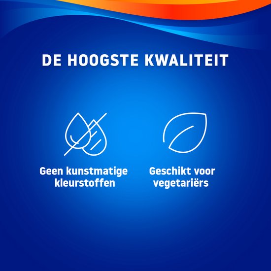 Valdispert Slaap & Nacht met icoontjes voor 'Geen kunstmatige kleurstoffen' en 'Geschikt voor vegetariërs'.