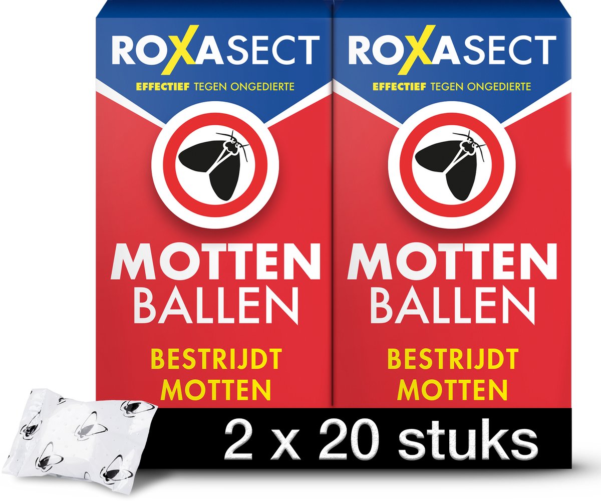 Roxasect Mottenballen - Insectenbestrijding - Motten Bestrijden 2 x 20 stuks
