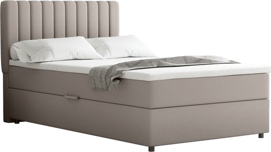Boxspring Everest 120 x 200 cm tweepersoons met hoogwaardige Bonell-matras en topper