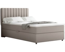 Boxspring Everest 120 x 200 cm tweepersoons met hoogwaardige Bonell-matras en topper