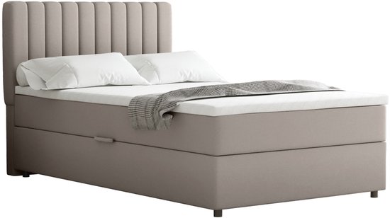 Boxspring Everest 120 x 200 cm tweepersoons met hoogwaardige Bonell-matras en topper