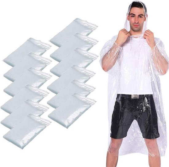 Wegwerp regenponcho | Transparant | Snelle levering