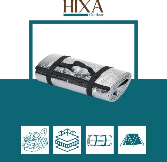HIXA Campingmat - Isolatiemat - Aluminium - 190 x 60 cm - Isolerend - Onder Campingmat van Merkloos — afbeelding 3
