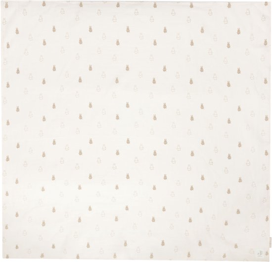 Jollein x Nijntje - Hydrofiele Doek Large 115x115cm - Inbakerdoek, Spuugdoekjes, Baby Doeken - Zacht Katoen - Happy Miffy - Nougat - 2 Stuks van Jollein — afbeelding 2