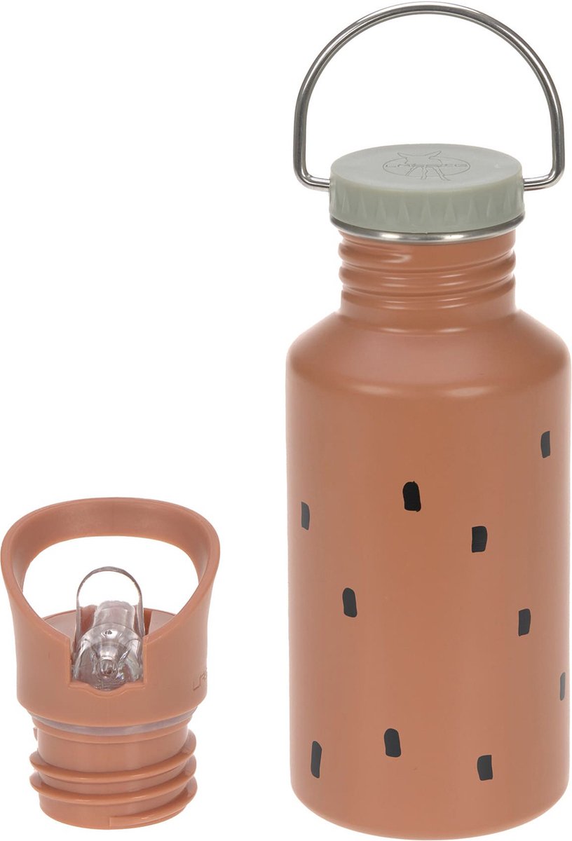 LÄSSIG Roestvrijstalen drinkfles, Happy Prints karamel 500 ml