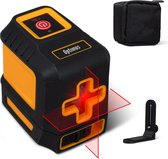 Bol.com Optimus Kruislijnlaser 360° Zelfnivellerend incl. Batterijen - 15 Meter - met Rode Laser - Met bevestigingsbeugel en opb... aanbieding