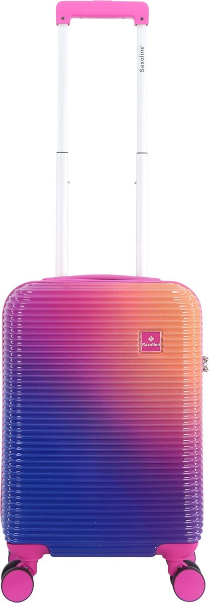 Saxoline - Twist | Harde Kofferset / Trolley / Reiskoffer - S/M/L - Fuchsia - Fuchsia / Set