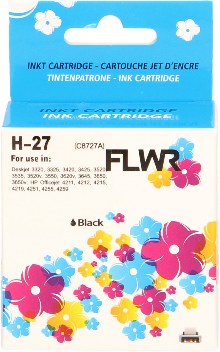 FLWR - Cartridges / HP 27 / zwart / Geschikt voor HP