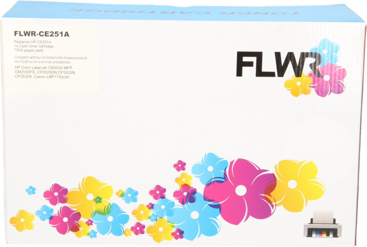 FLWR - Toner / 504A / Cyaan - Geschikt voor HP