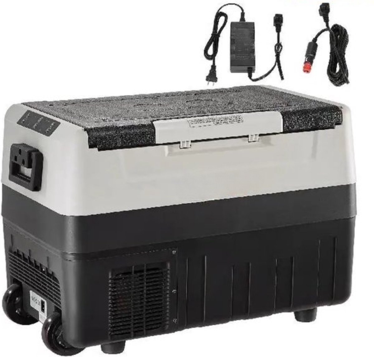 Zwart - Koelbox en Vriezer - Auto Koelbox - Friggo - Met Display - 45L - Met Wielen