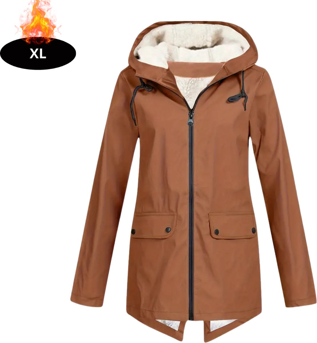 Livano Windjas Dames Parka Lente & Herfst Jas Volwassen Windjack Windbreaker Outdoor Aarde Geel