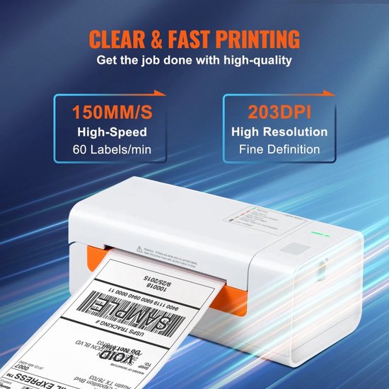 Desktop Thermische Labelprinter voor 4x6 Verzendpakketlabel 160mm/s Hoge Snelheid USB&BT Verbinding kopen vanaf een prijs van 128