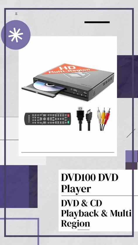 Oakcastle DVD-speler DVD100 - Multi-region - USB & CD