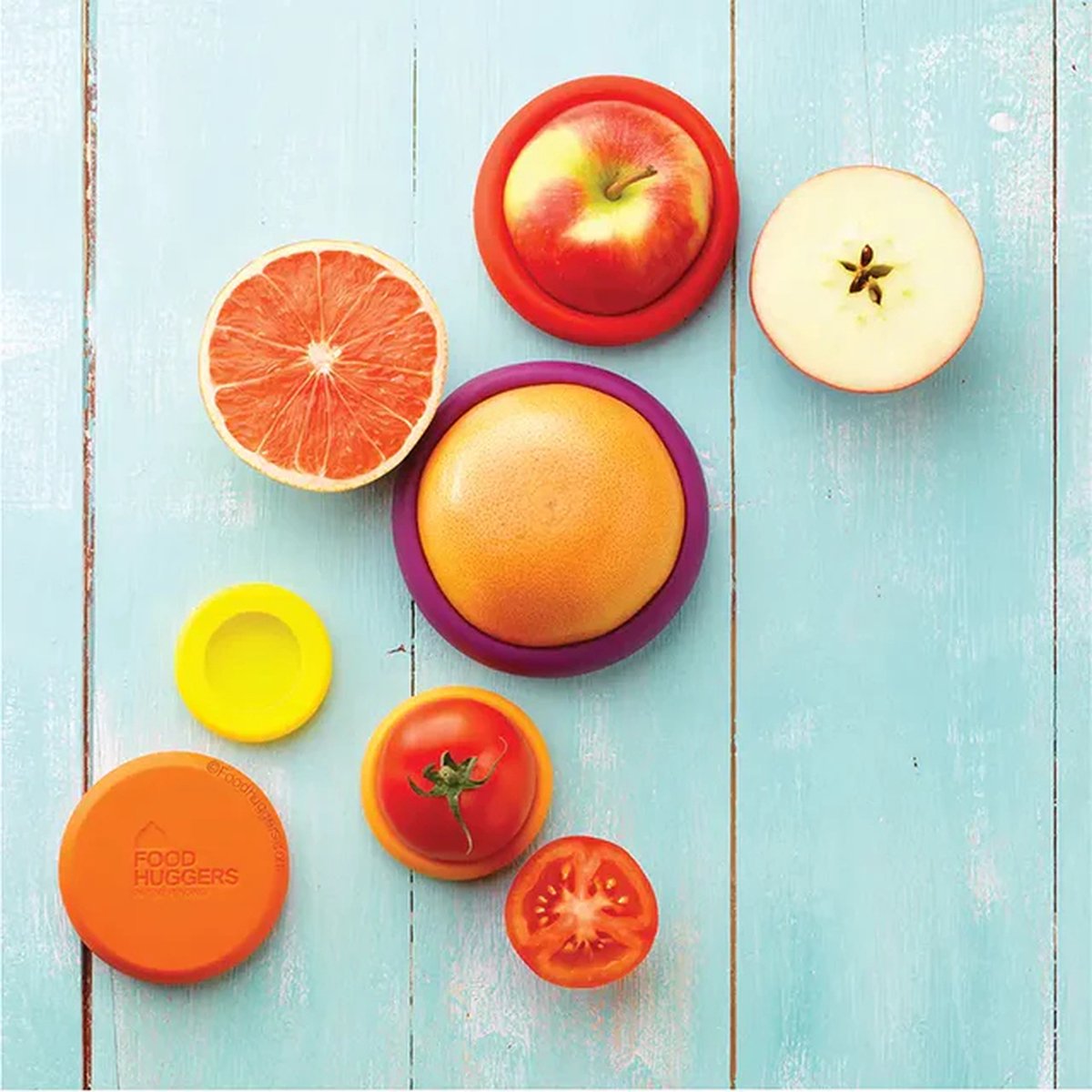 Food Huggers Set van 5 - Houdt Groente en Fruit Langer Vers - Herbruikbaar en BPA-vrij — cadeau in Koken & Dineren - foto 2