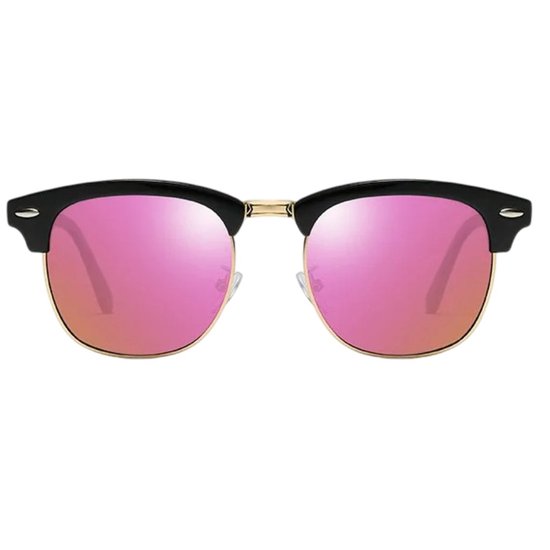 Fako Sunglasses® - Club Style Zonnebril - Polariserend - Dames - Heren - Zwart/Goud - Roze van Fako Sunglasses® — afbeelding 3
