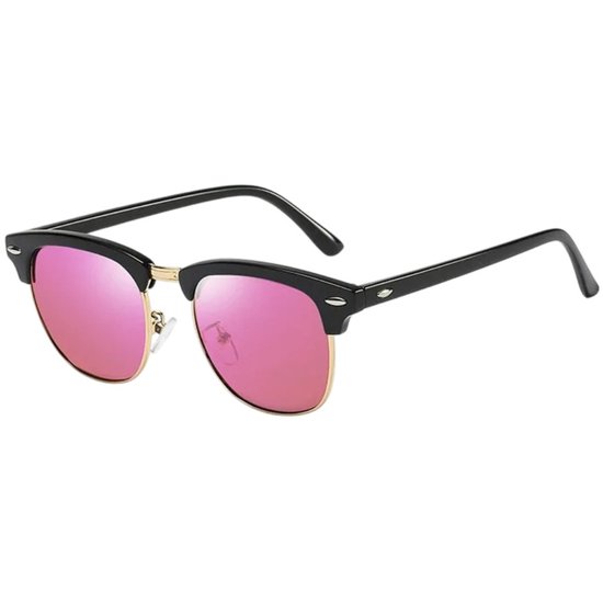 Fako Sunglasses® - Club Style Zonnebril - Polariserend - Dames - Heren - Zwart/Goud - Roze van Fako Sunglasses® — afbeelding 2