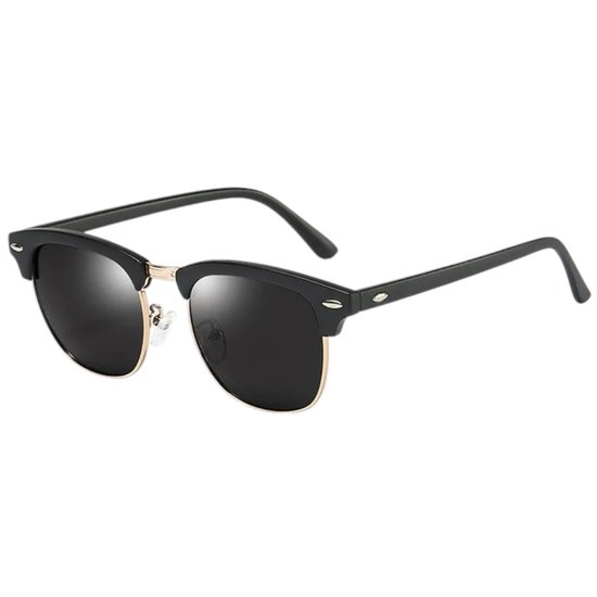Fako Sunglasses® - Club Style Zonnebril - Polariserend - Dames - Heren - Mat Zwart/Goud van Fako Sunglasses® — afbeelding 3