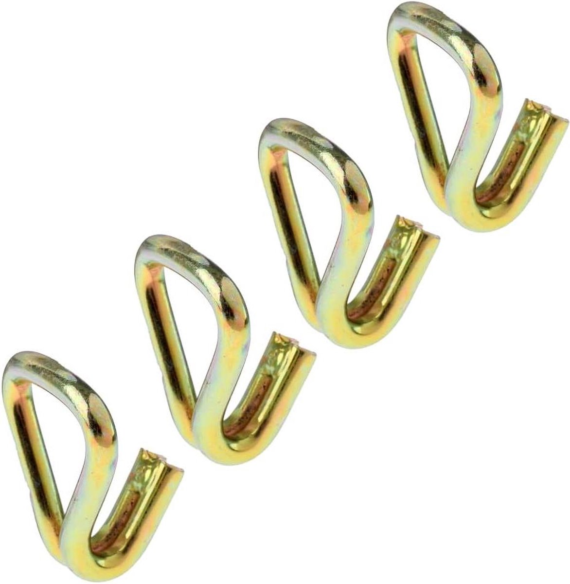 Ratchet Haak Heavy Duty Klauwhaken Vervanging voor Rachet Tie Down Straps en Webbing - 4 Pack Dubbele J Haak 50mm x 5000kg