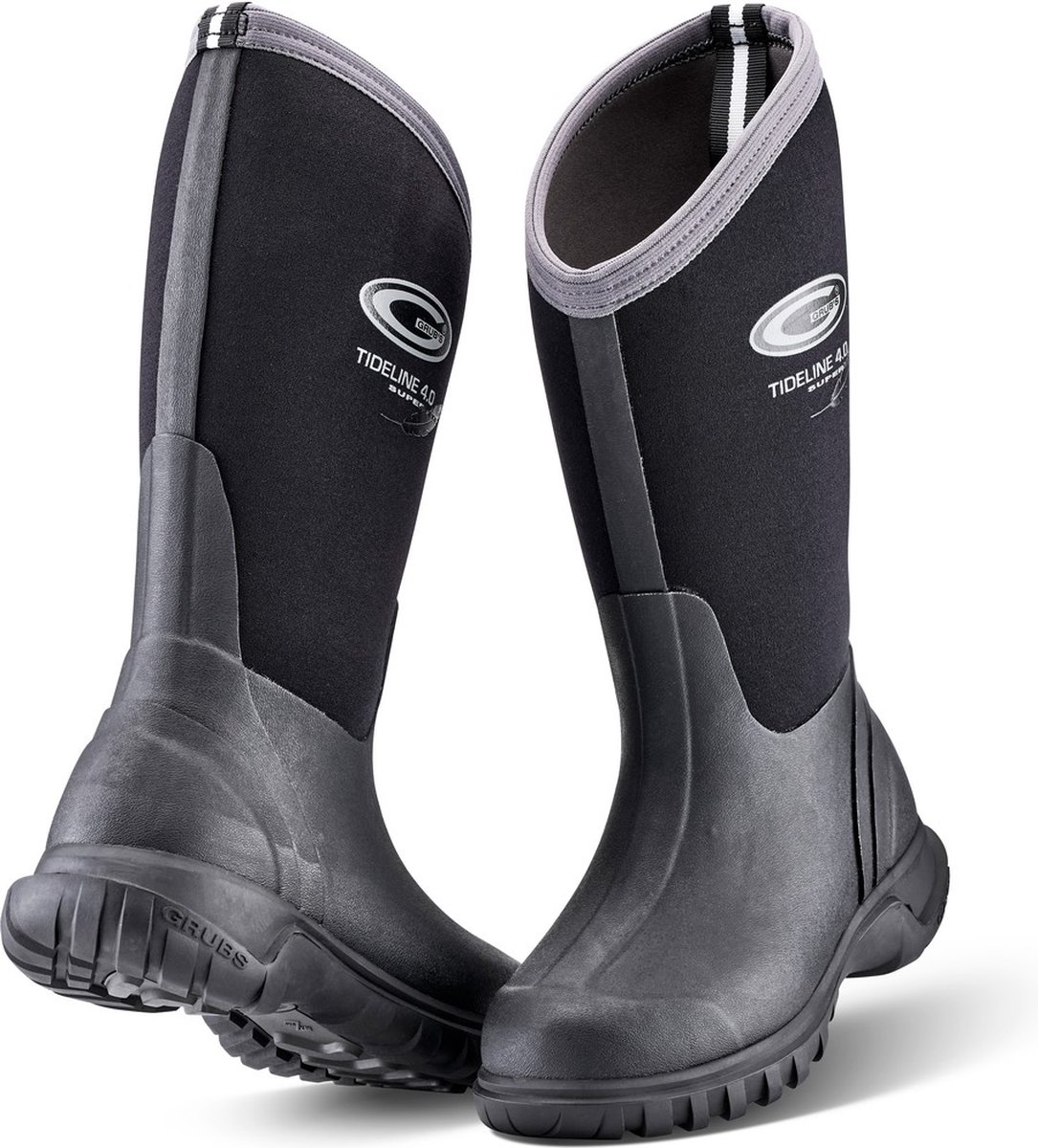 Grubs damesrubberlaarzen Tideline Wellies Zwart-38