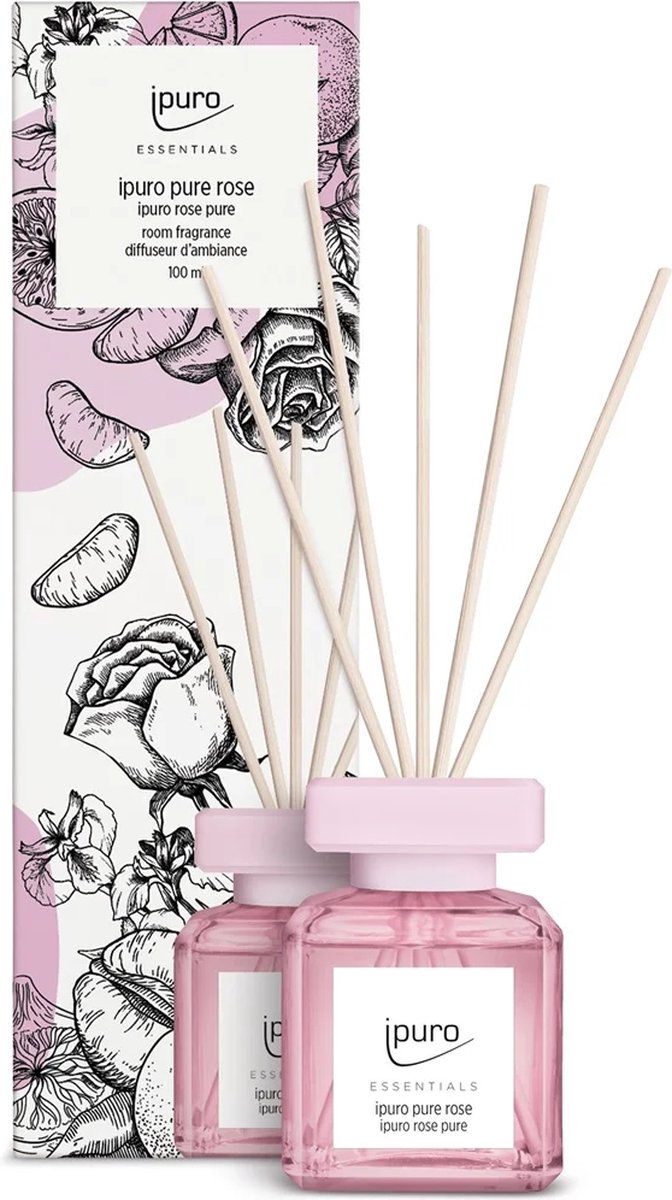Ipuro - Essentials Pure Rose 100ml geurstokjes
