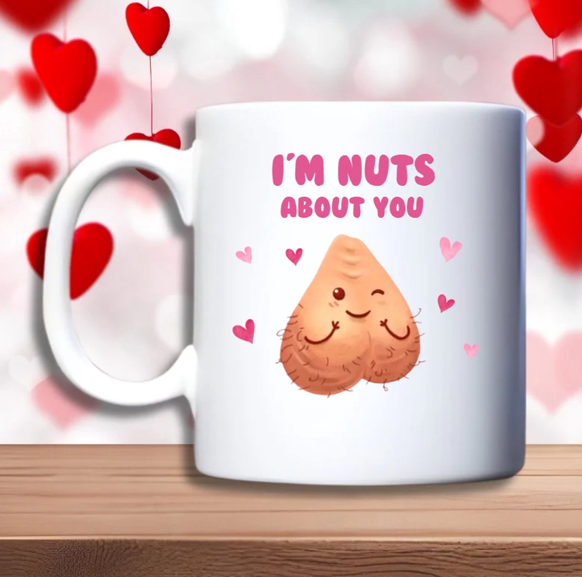 Beker - Im nuts about you - Valentijn - Humor
