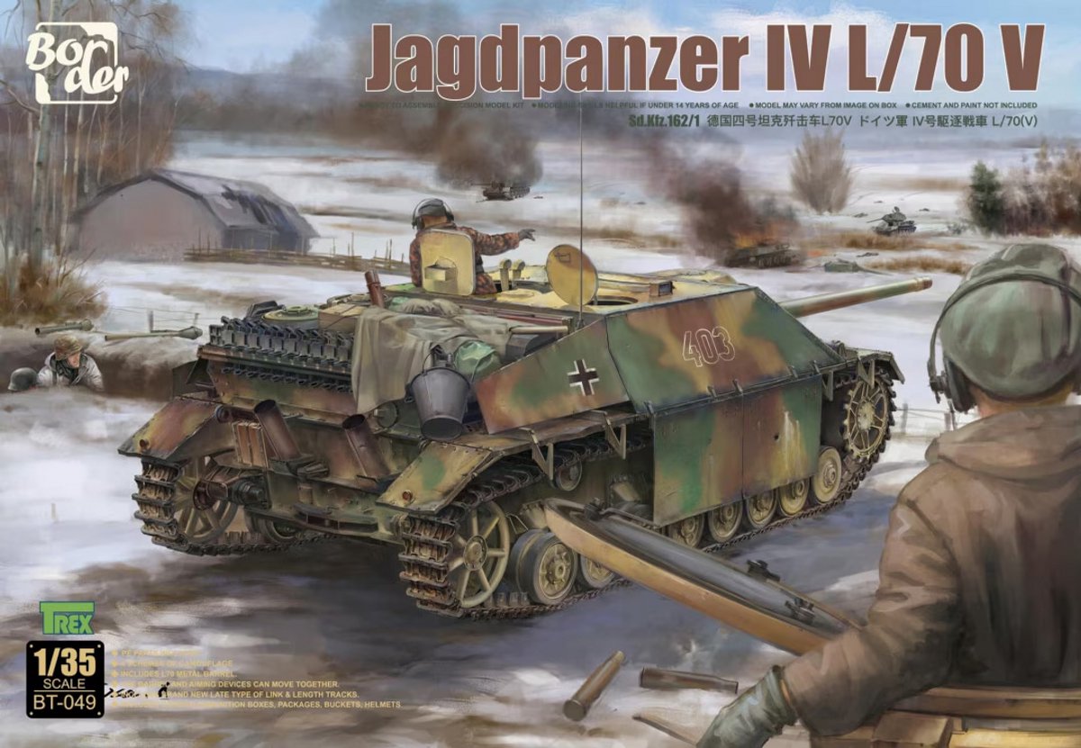 Border Model Modelbouwpakket Militaire voertuigen - BT049 Jagdpanzer IV L/70 V - Sd.Kfz.162/1 - Tankvernietiger Plastic - 1:35 - Modelbouw