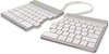 R-Go Split Break clavier ergonomique, compact design, avec logiciel de pause, ultra-mince, Bluetooth 5.0, Mode QWERTY (US), sans fil, blanc