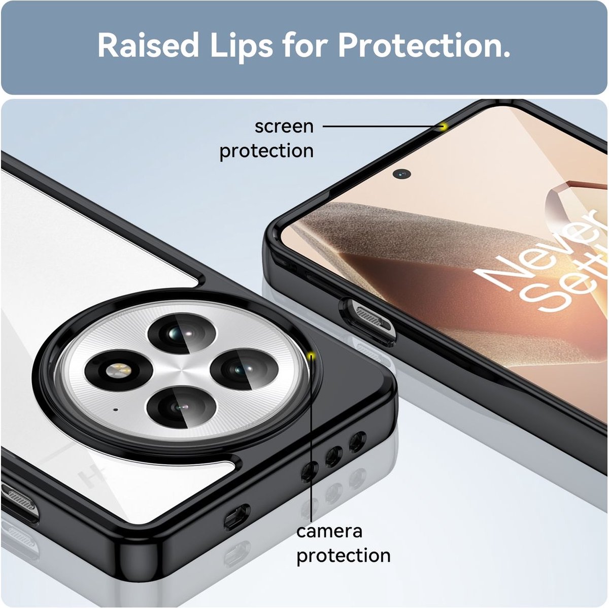 Mobigear Hoesje geschikt voor OnePlus 13 Telefoonhoesje Hardcase | Mobigear Crystal Backcover | 13 Case | Back Cover - Zwart