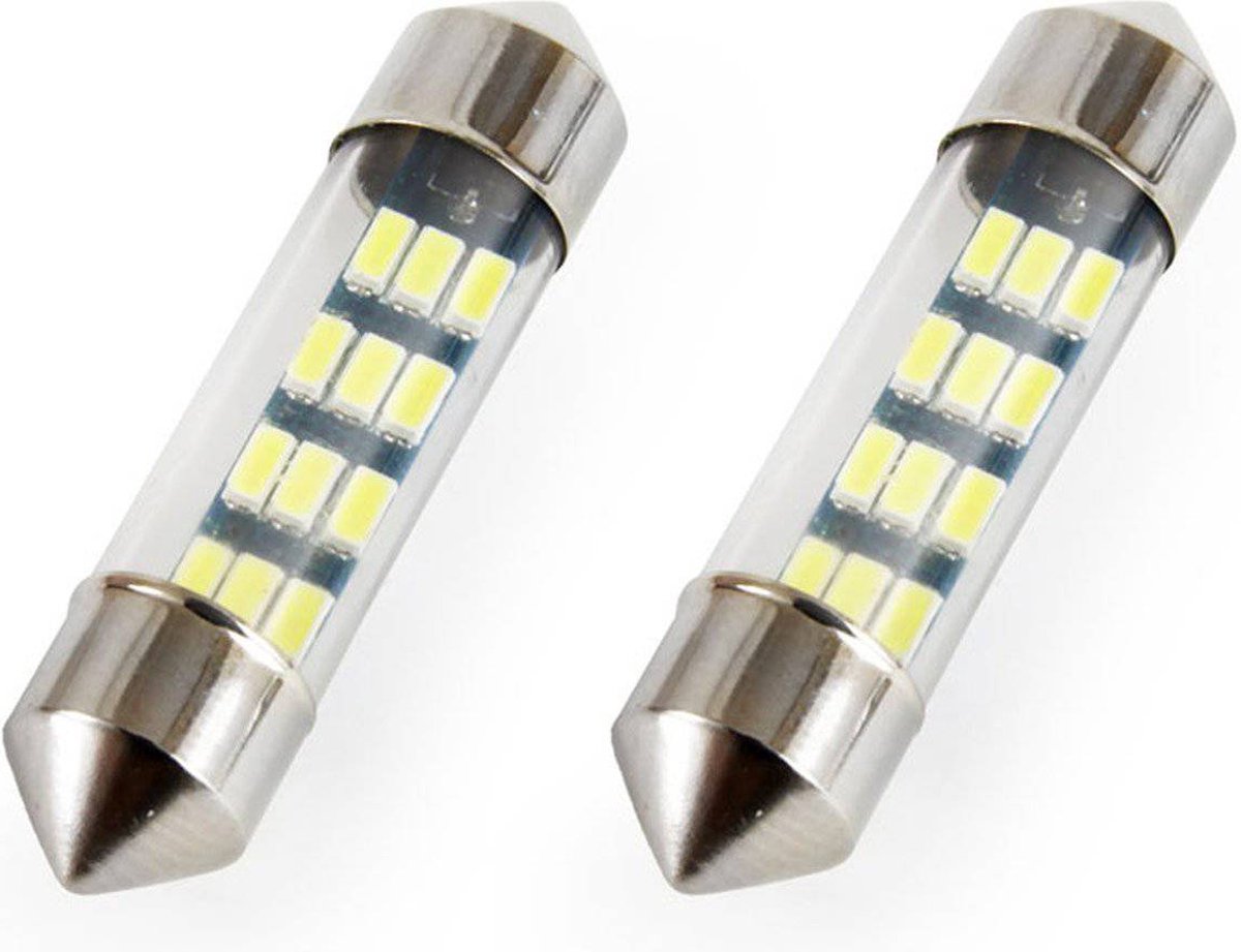 AMiO LED STANDAARD 3014 12SMD Festoen C5W C10W C3W 36mm Wit 12V