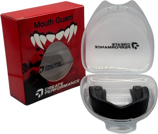 CREATE PERFORMANCE - Gebitsbeschermer Vechtsport - Bitje - Boksen - Kickboksen - Hockey Bitje - Zwart - Inclusief opbergdoos
