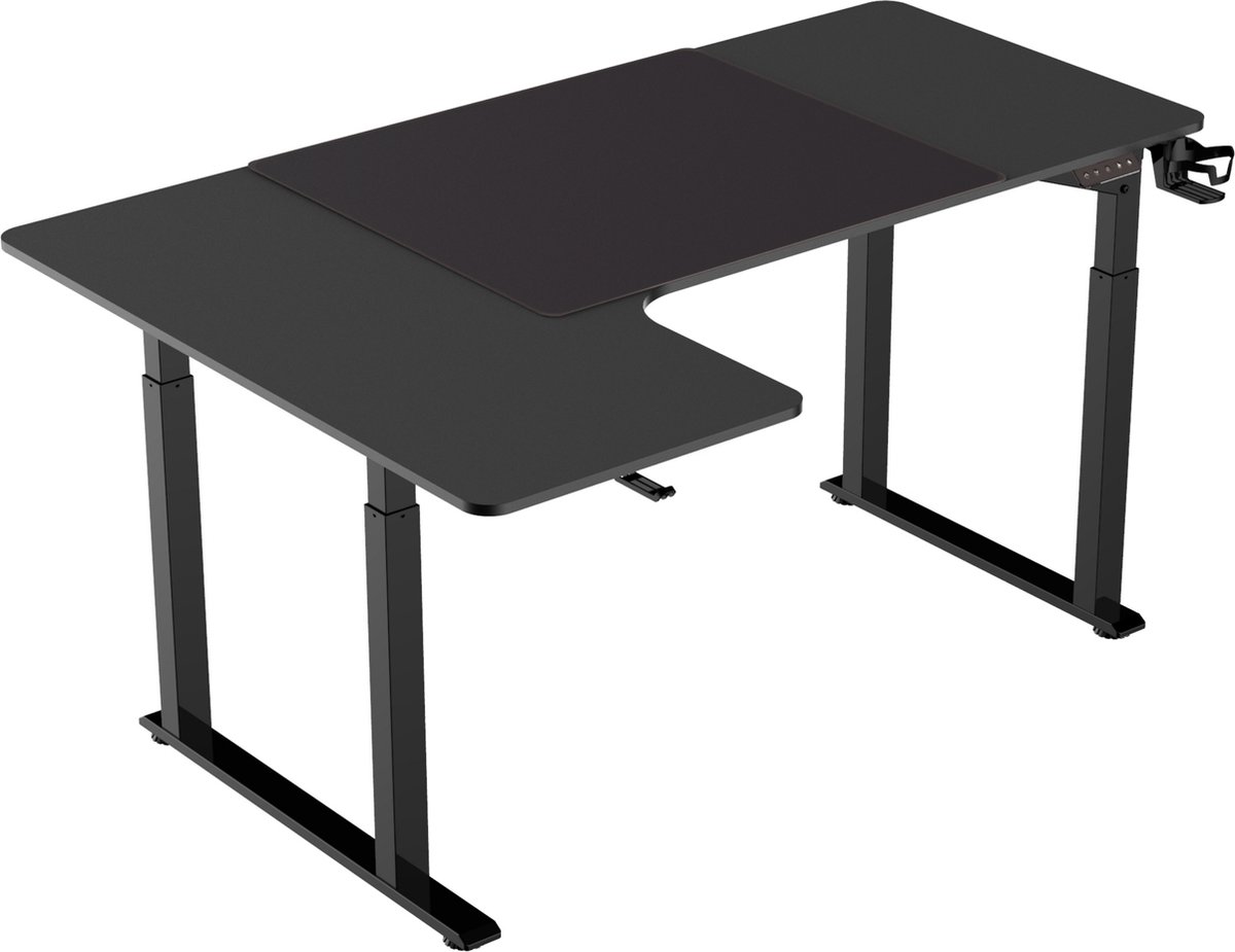 TheBestOf Furniture Bureau zit sta elektrisch hoogte verstelbaar- hoekbureau L vormig - game bureau