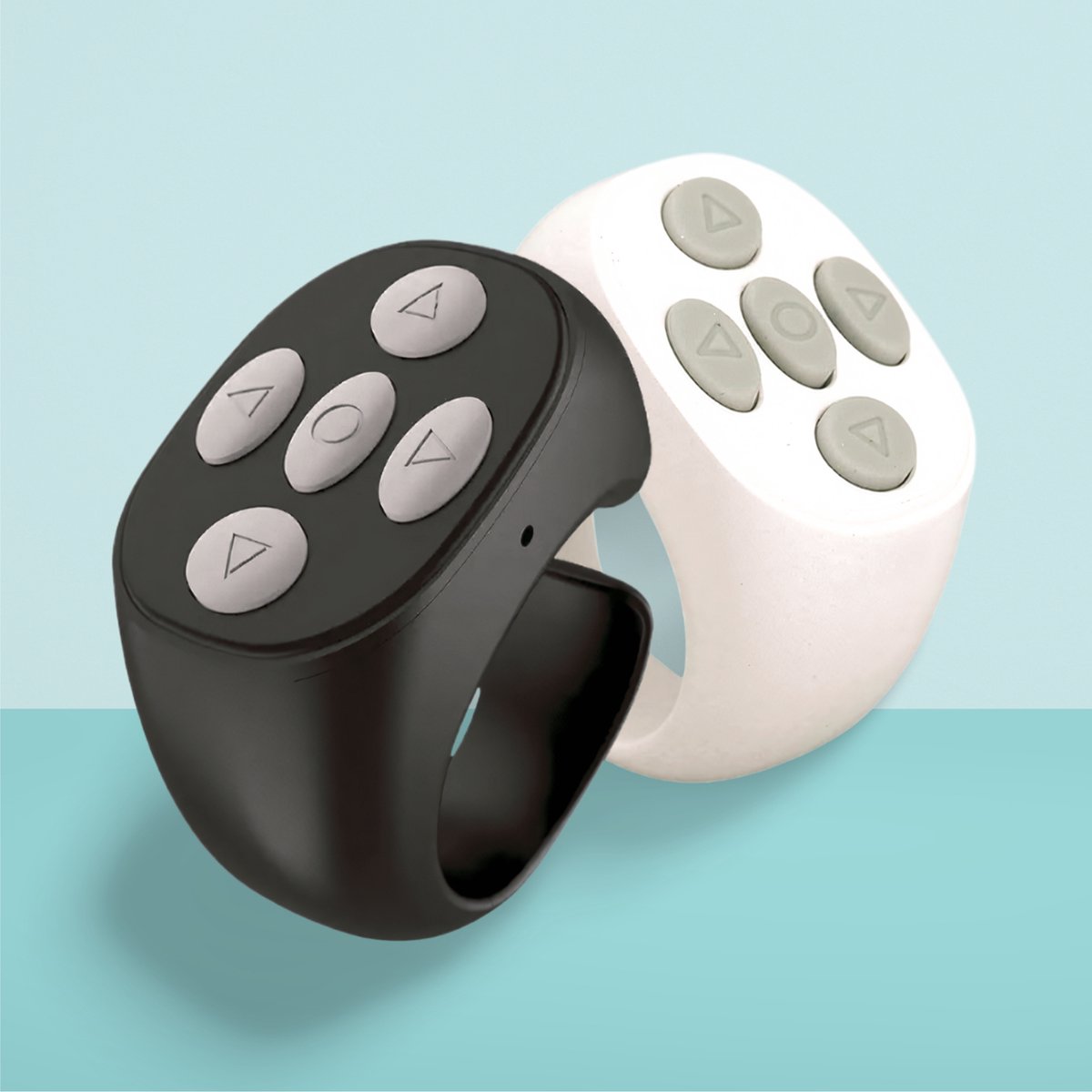 Bague Contrôle Smartphone Bague Défilement TikTok Bluetooth - Télécommade Pour IPhone/Android, Appareil Photo, Musique (Noir) Accessoire TikTok