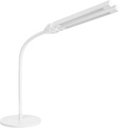 CGBE 60 cm LED Bureaulamp: 360° Flexibel Nageltafellamp met 3 Kleurmodi 5 Helderheid - Touch Control - Dimbaar LED Klemlamp voor Thuis Kantoor Werk Lezen Nail Art Ambachten - Wit