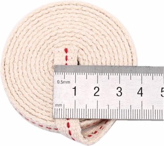 CHPN - Kaarslont - Lont voor olielampen - Kaarslont 1meter - 1CM breed - Olielamplont — afbeelding 2