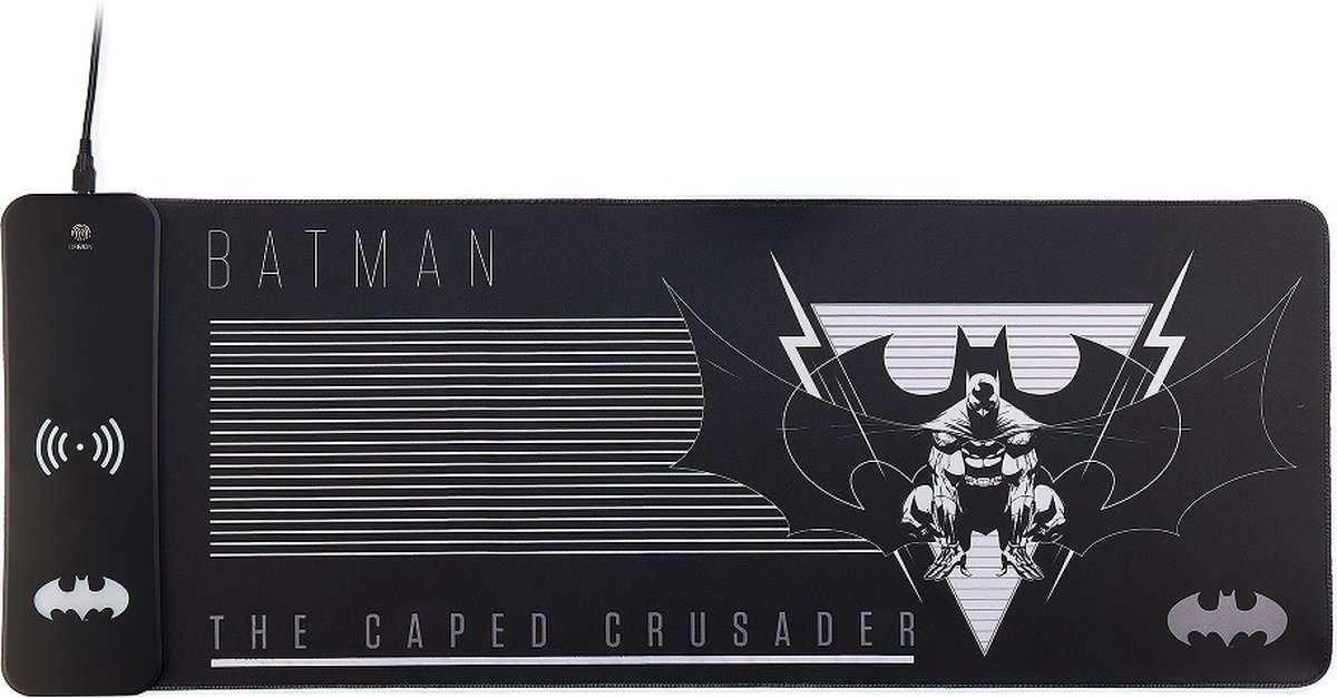Numskull - DC Comics - Batman XXL Gaming-Muisma en Mobiele Draadloze Lader