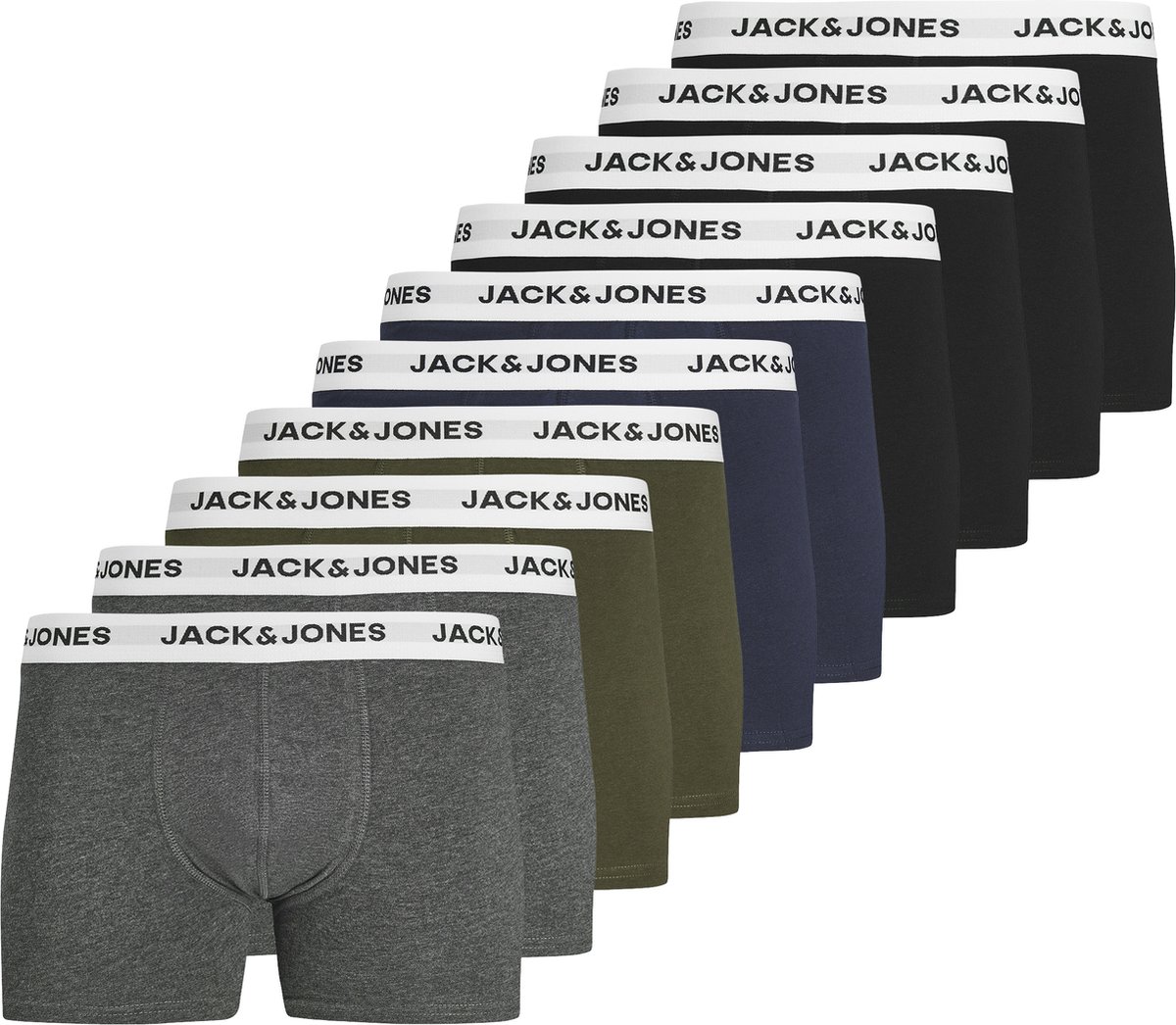 JACK&JONES - JACBASIC WHITE WB TRUNKS 10 PACK - Heren - Onderbroeken