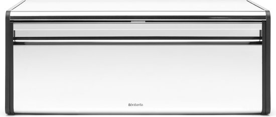 Brabantia Boîte à pain avec couvercle abattant - Brilliant Steel / Matt Black