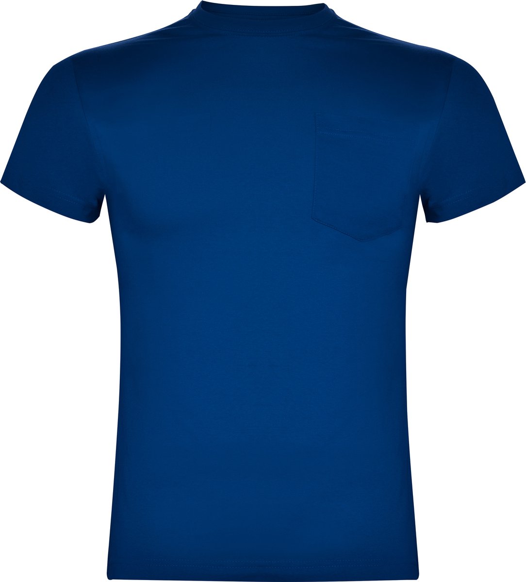 2 Pack Kobalt T-shirt ‘Teckel’ met borstzak merk Roly Kobaltblau