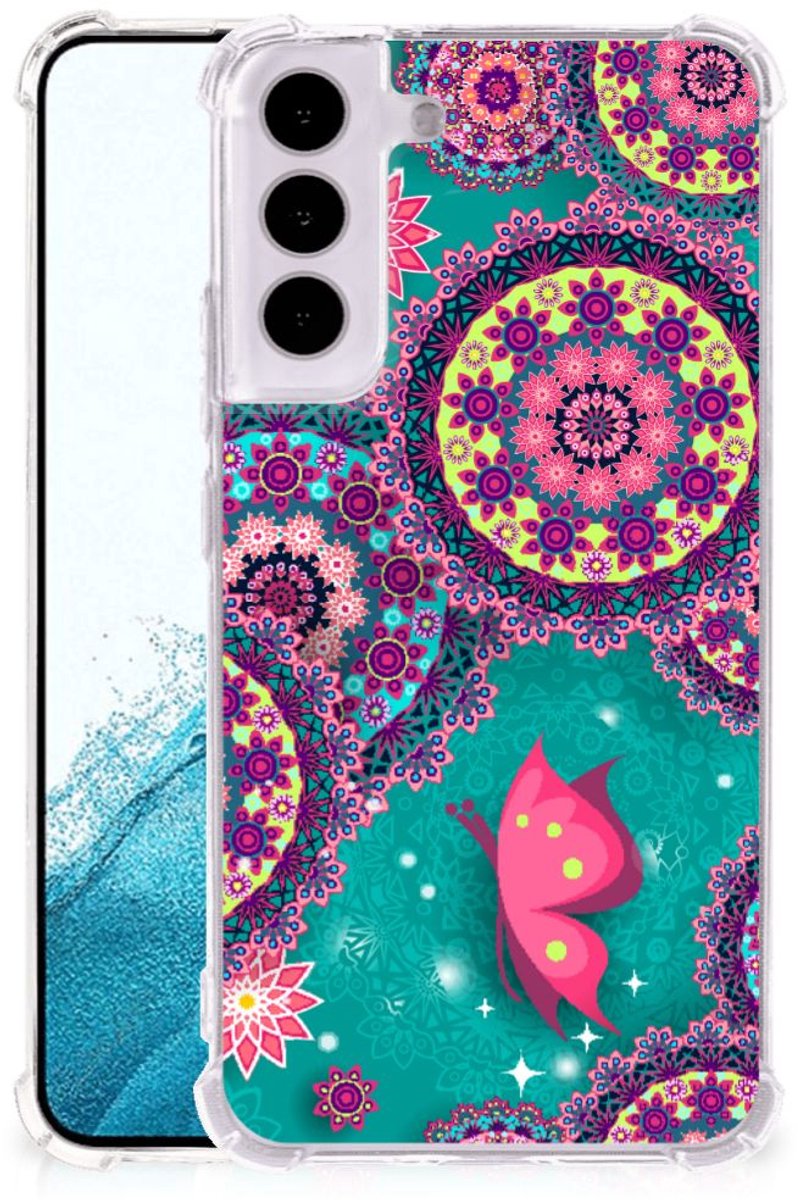 Samsung Galaxy S22 Back Cover Cirkels en Vlinders