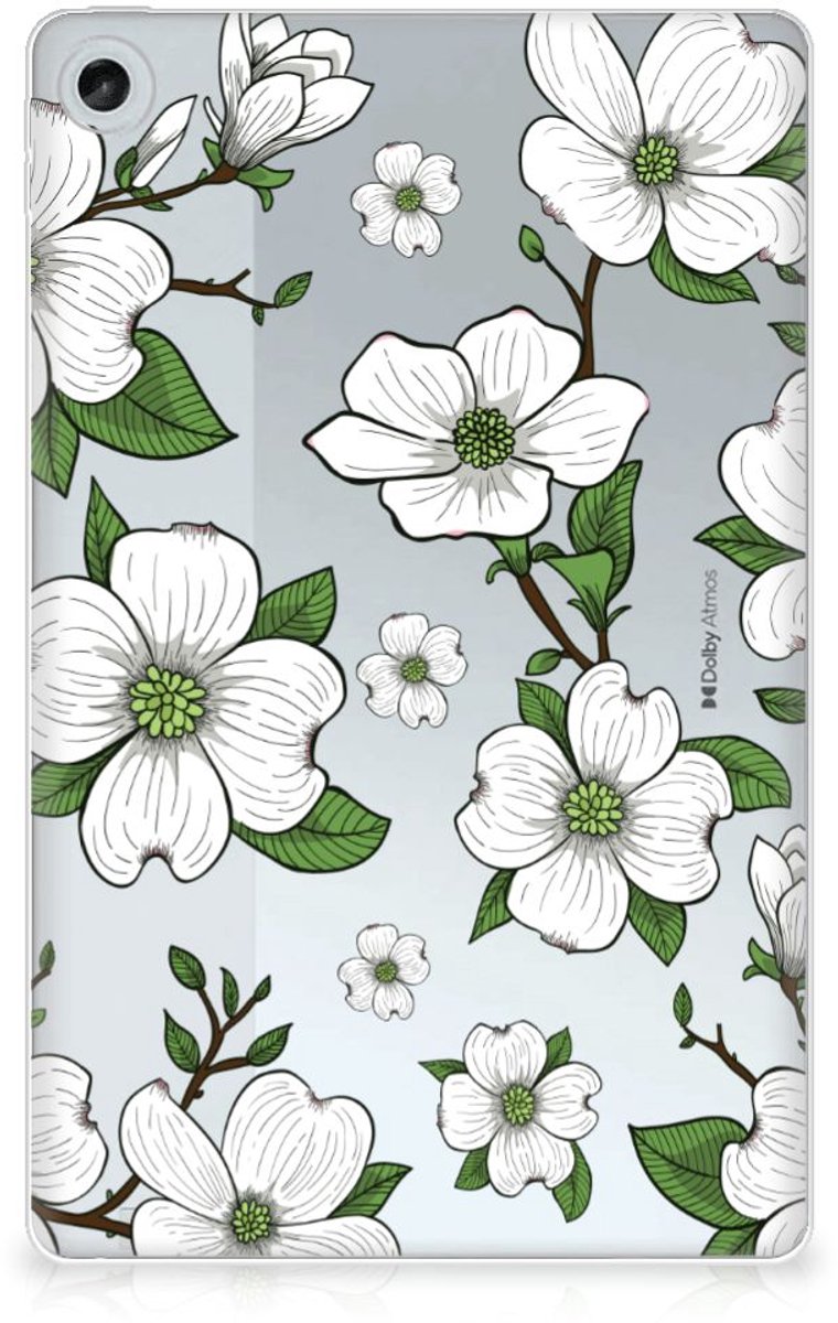 Lenovo Tab M10 Plus (3e generatie) Siliconen Hoesje Dogwood Flowers